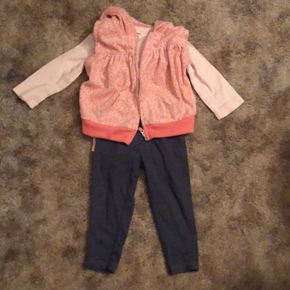 Fleecy vest set